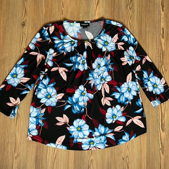 Liz Claiborne Tops - Liz Claiborne XXL Floral Long Sleeve Blouse